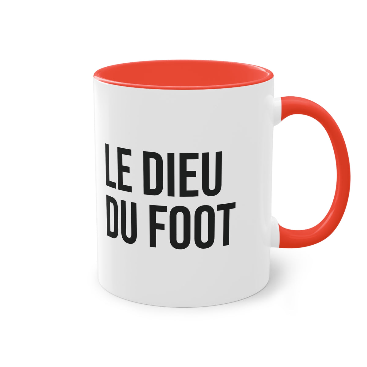 Mug Le Dieu du foot — Anse rouge ou bleue