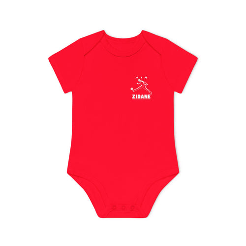 Body bébé bio manches courtes AIR ZIDANE — Cœur et dos