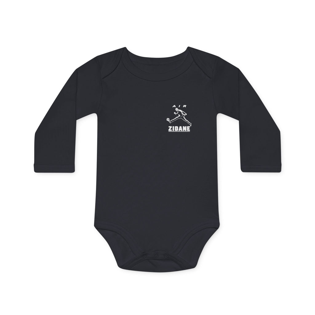 Body bébé bio manches longues AIR ZIDANE — Noir