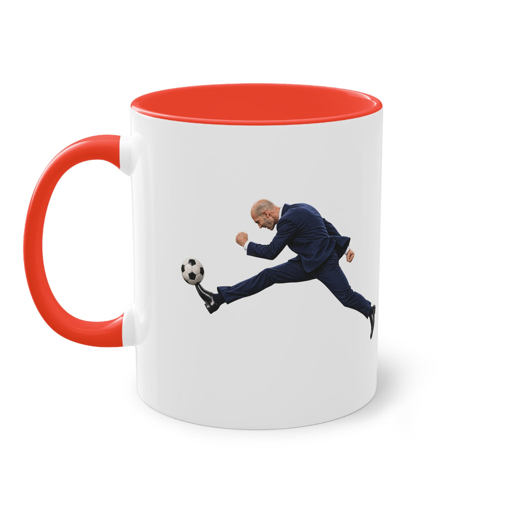 Mug Le Dieu du foot — Anse rouge ou bleue