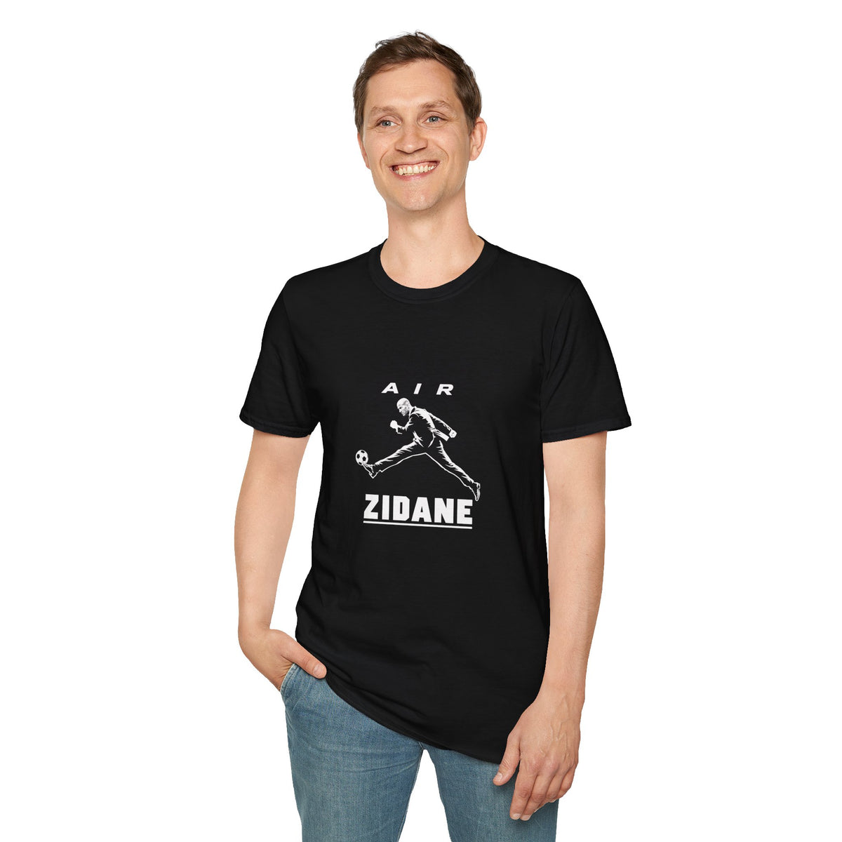 T-shirt unisexe AIR ZIDANE — Noir