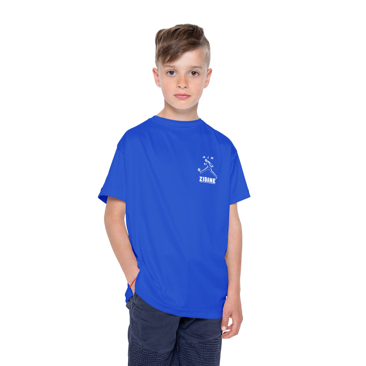 Maillot de sport enfant AIR ZIDANE — Bleu royal
