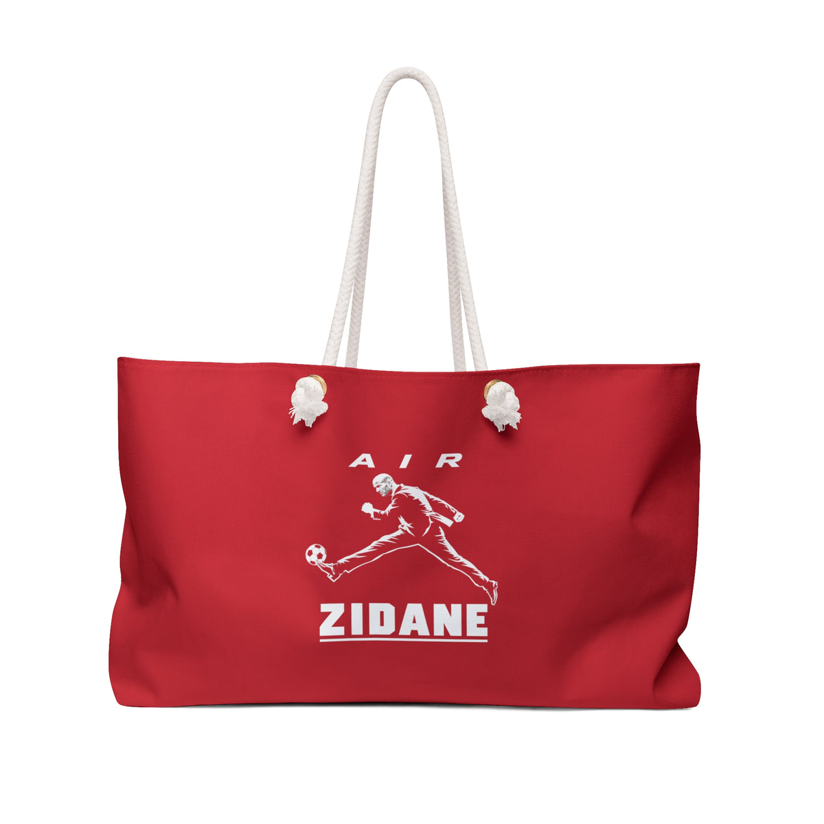 Sac week-end AIR ZIDANE — Rouge, motif vertical