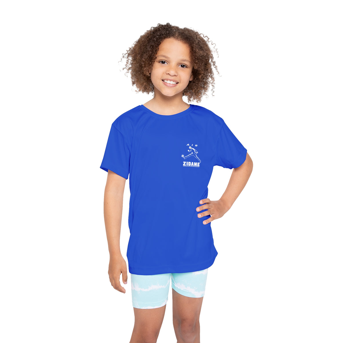 Maillot de sport enfant AIR ZIDANE — Bleu royal