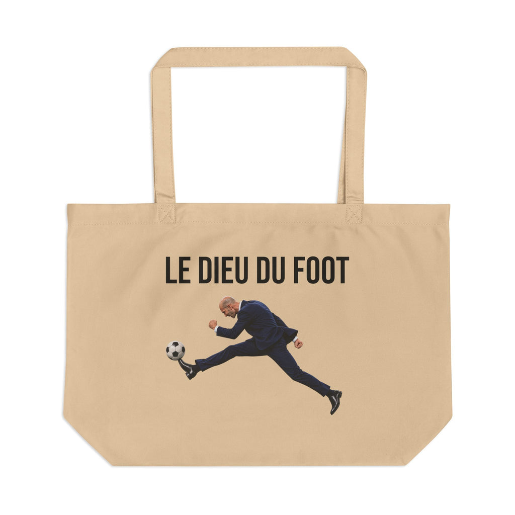 Grand sac écru Le Dieu du foot — Coton bio
