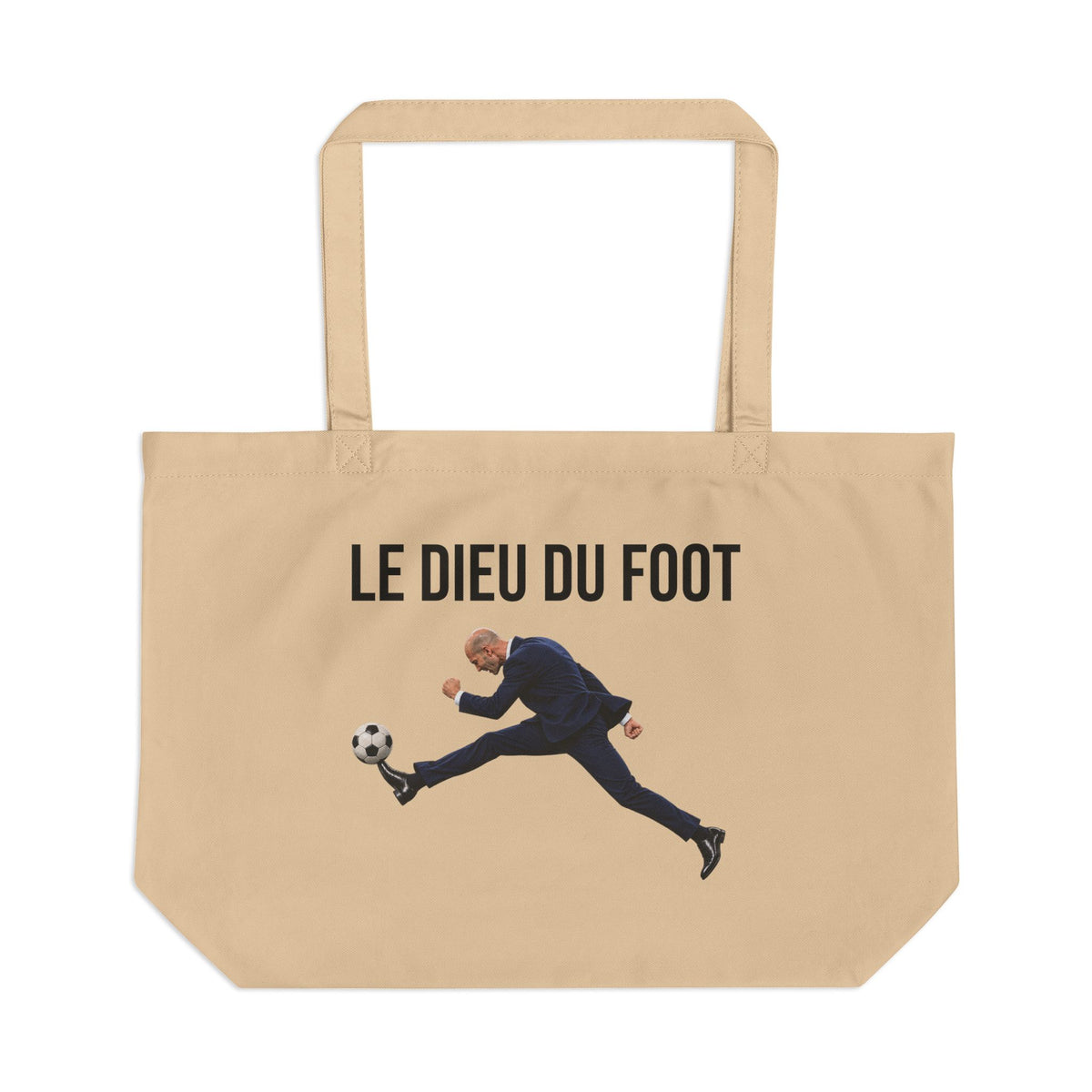 Grand sac écru Le Dieu du foot — Coton bio