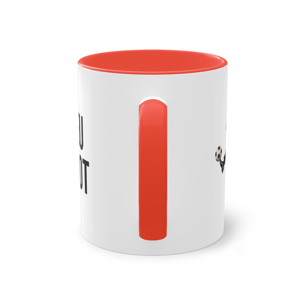 Mug Le Dieu du foot — Anse rouge ou bleue