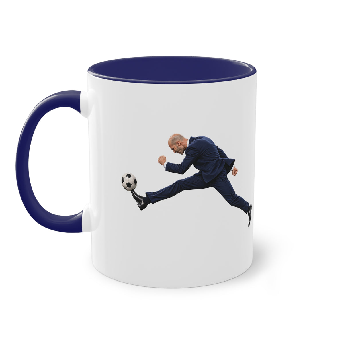 Mug Le Dieu du foot — Anse rouge ou bleue