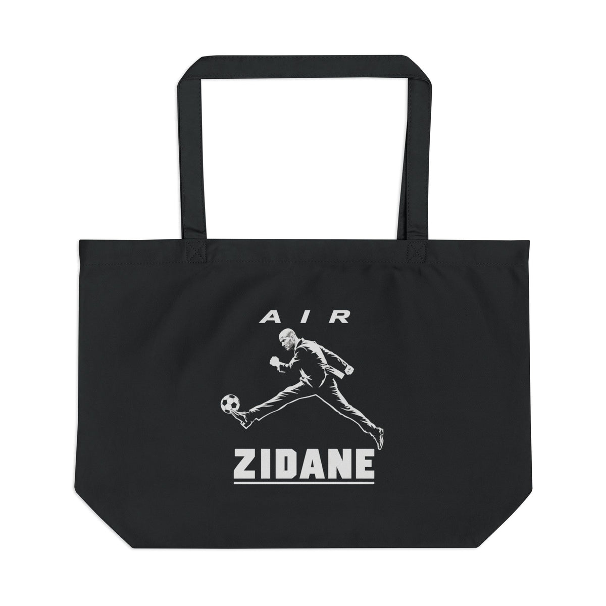 Grand cabas noir Le Dieu du foot — Coton bio