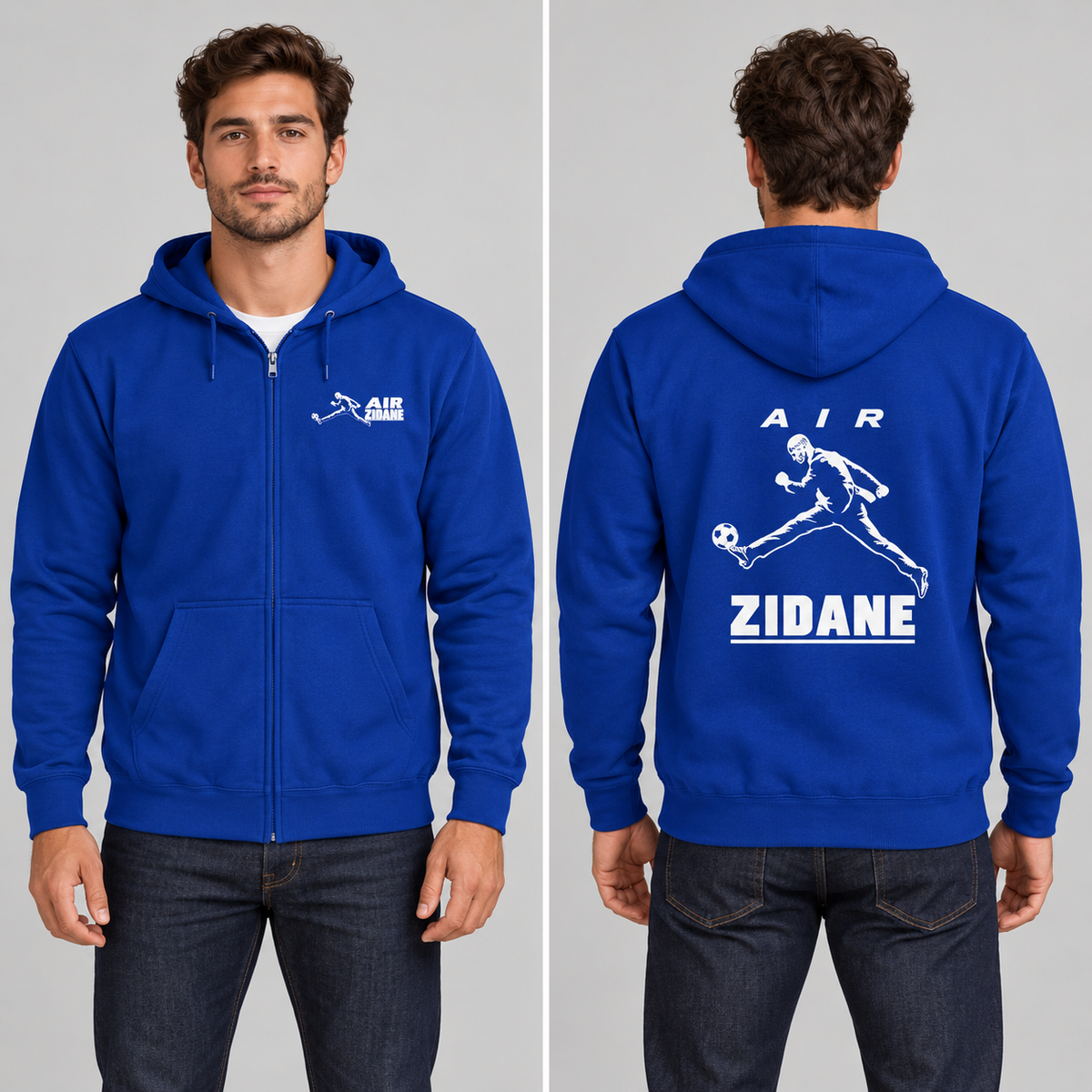 Veste zippée AIR ZIDANE — Bleu royal