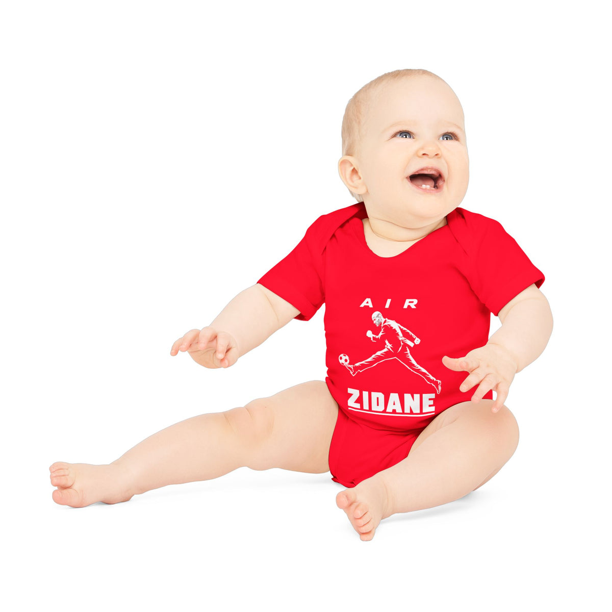Body bébé bio manches courtes AIR ZIDANE — Grand dessin