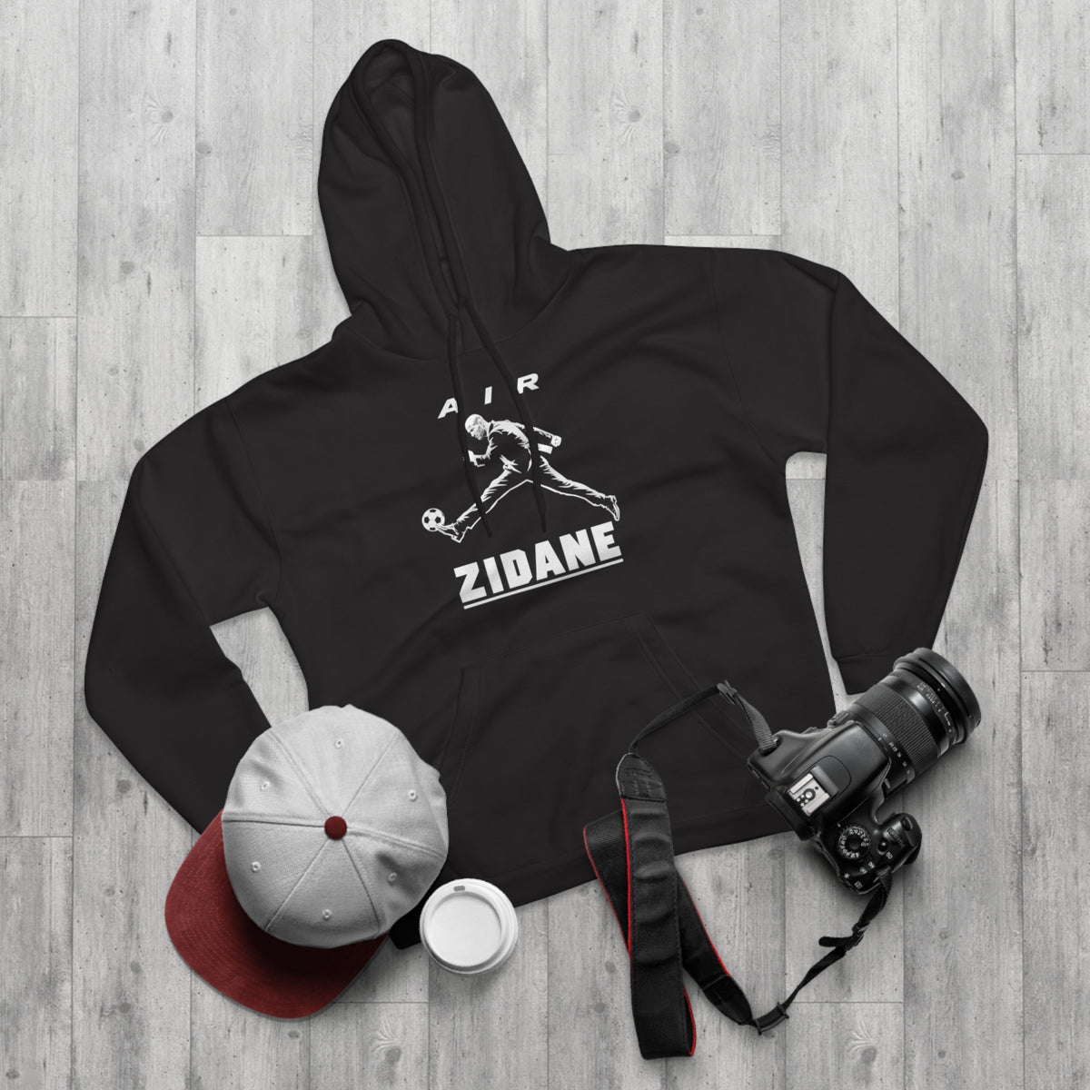 Sweat à capuche noir AIR ZIDANE