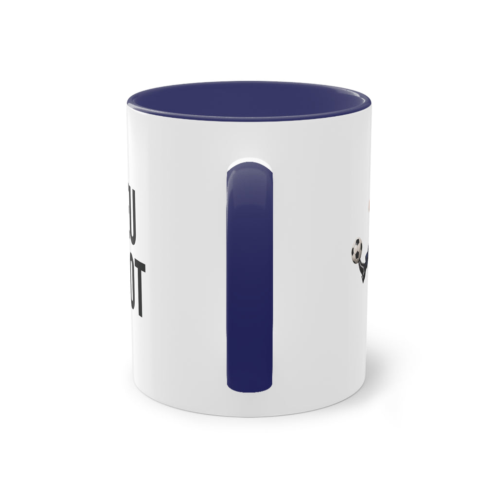 Mug Le Dieu du foot — Anse rouge ou bleue