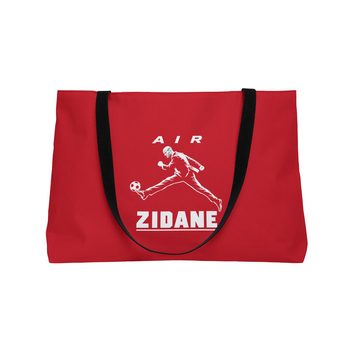 Sac week-end AIR ZIDANE — Rouge, motif vertical