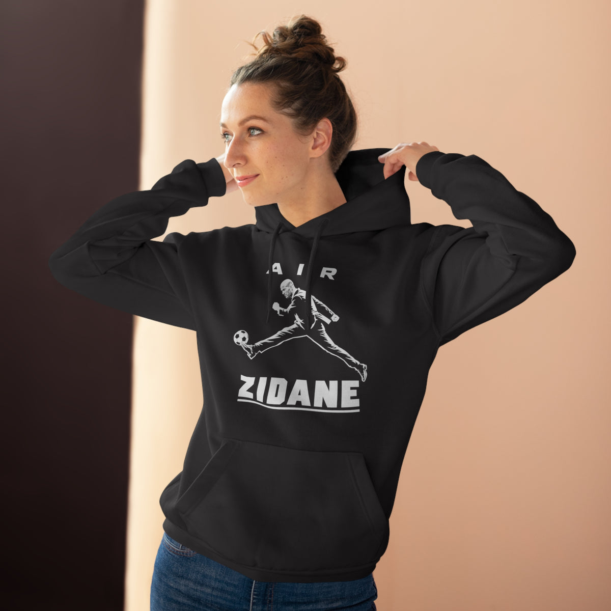 Sweat à capuche noir AIR ZIDANE