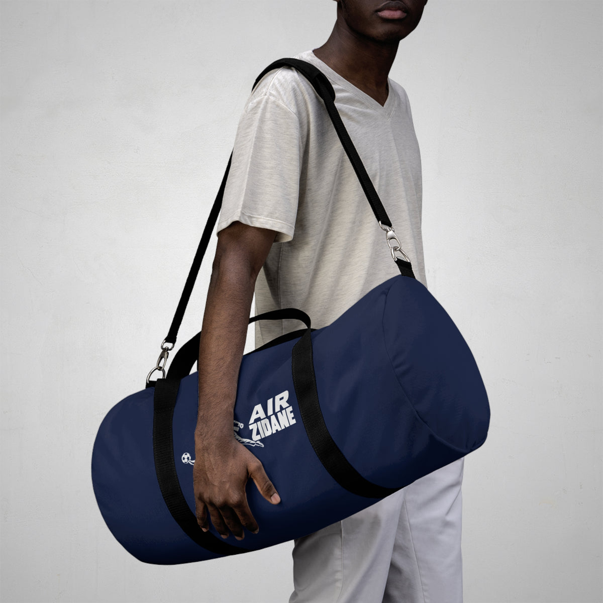 Sac de sport AIR ZIDANE — Marine, motif horizontal