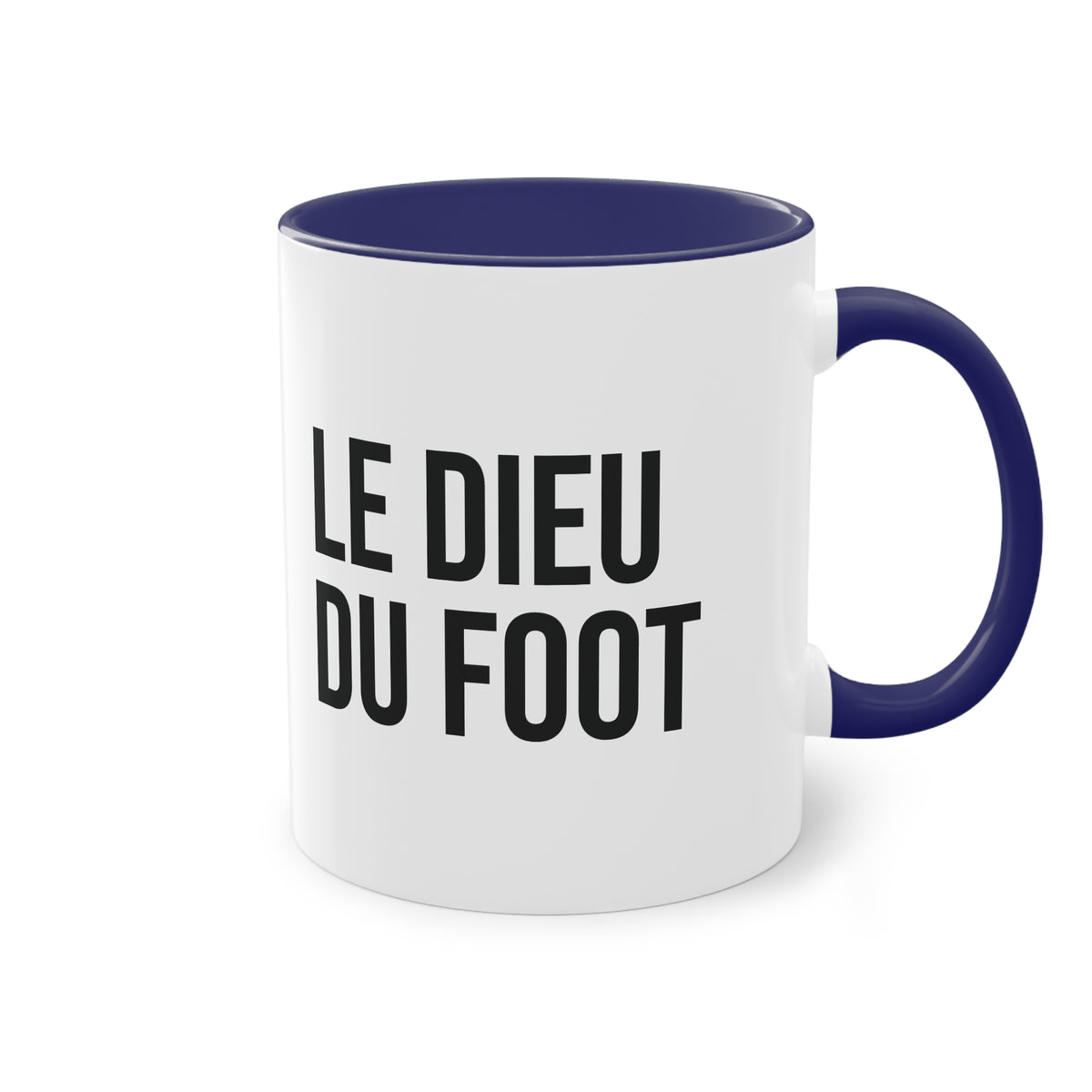 Mug Le Dieu du foot — Anse rouge ou bleue