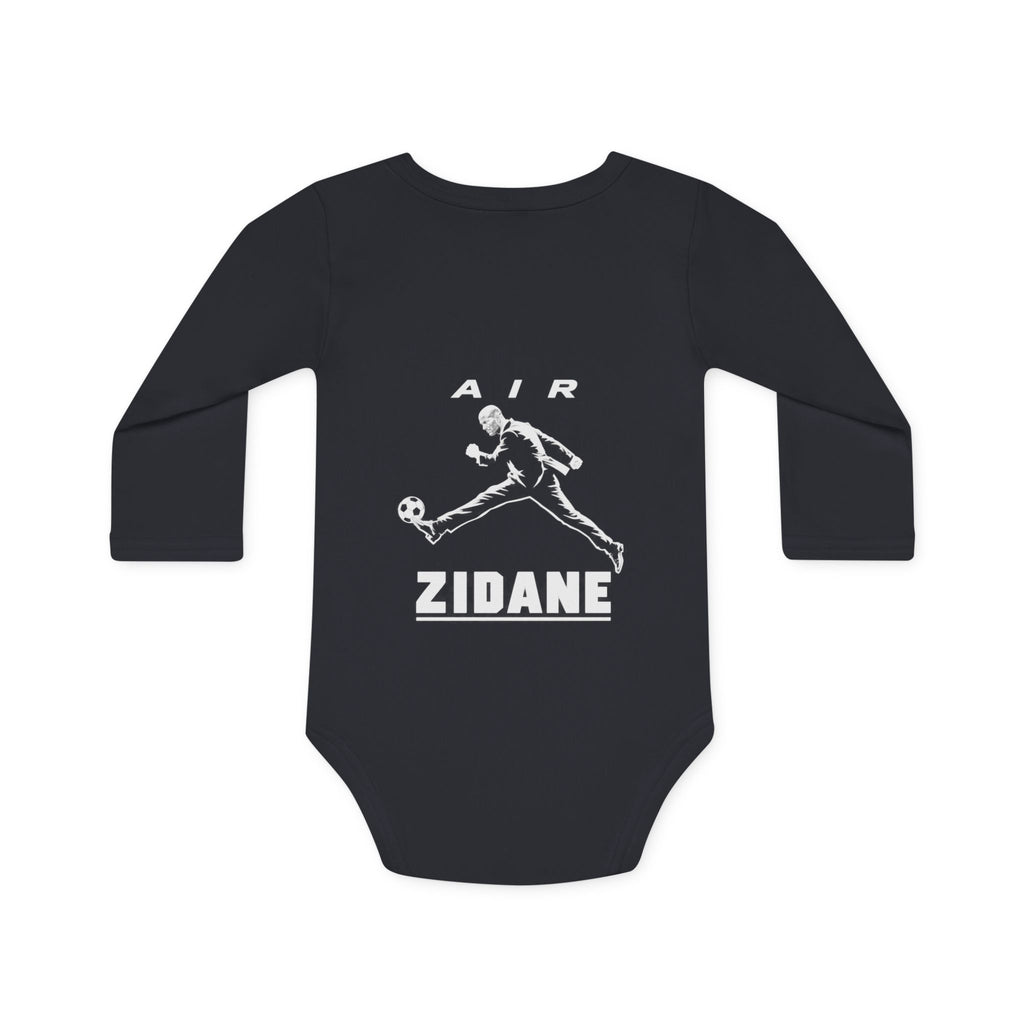 Body bébé bio manches longues AIR ZIDANE — Noir