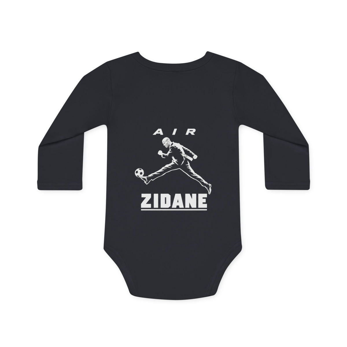 Body bébé bio manches longues AIR ZIDANE — Noir