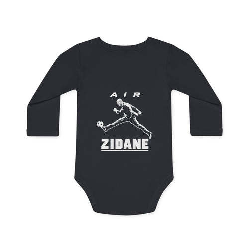 Body bébé bio manches longues AIR ZIDANE — Noir