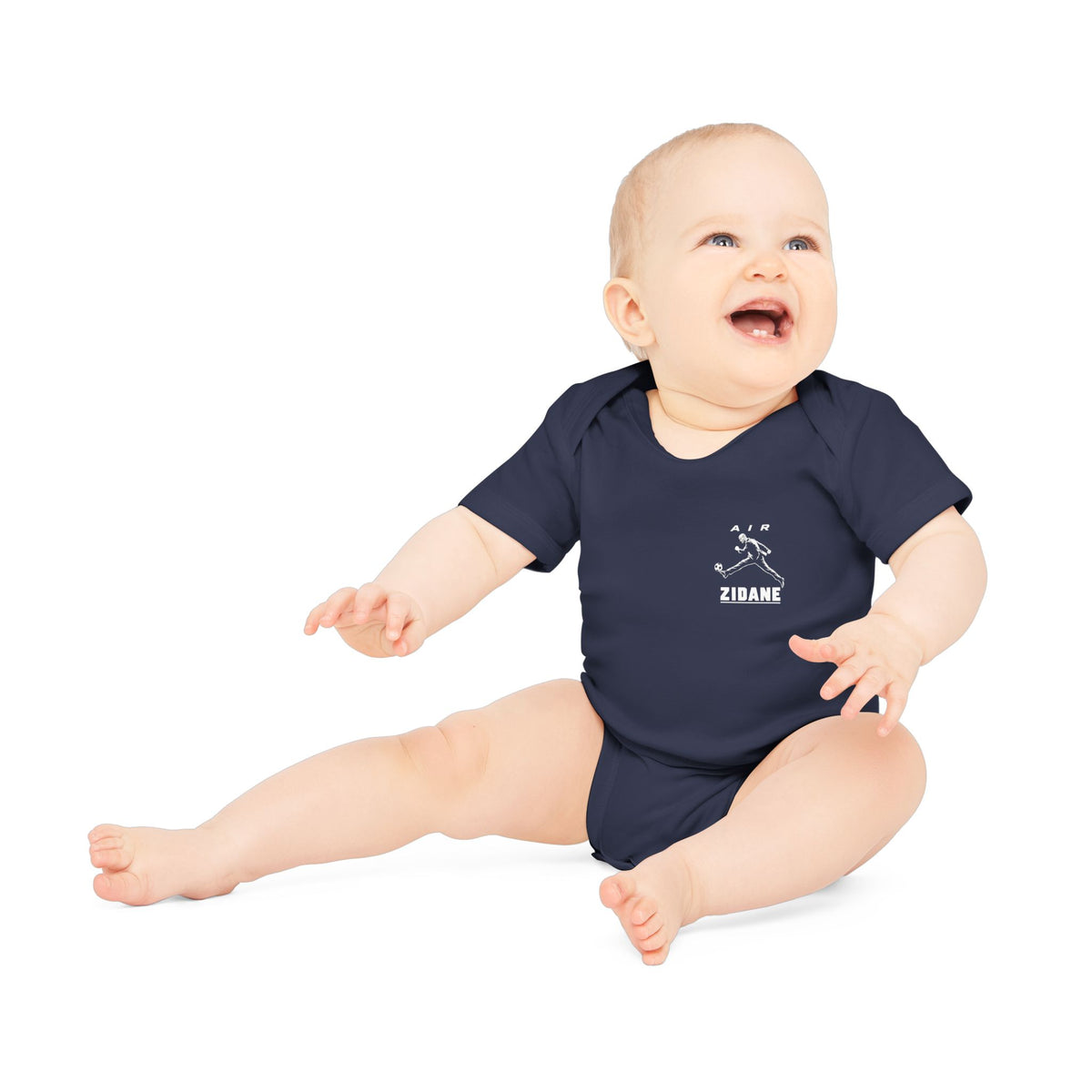 Body bébé bio manches courtes AIR ZIDANE — Cœur et dos