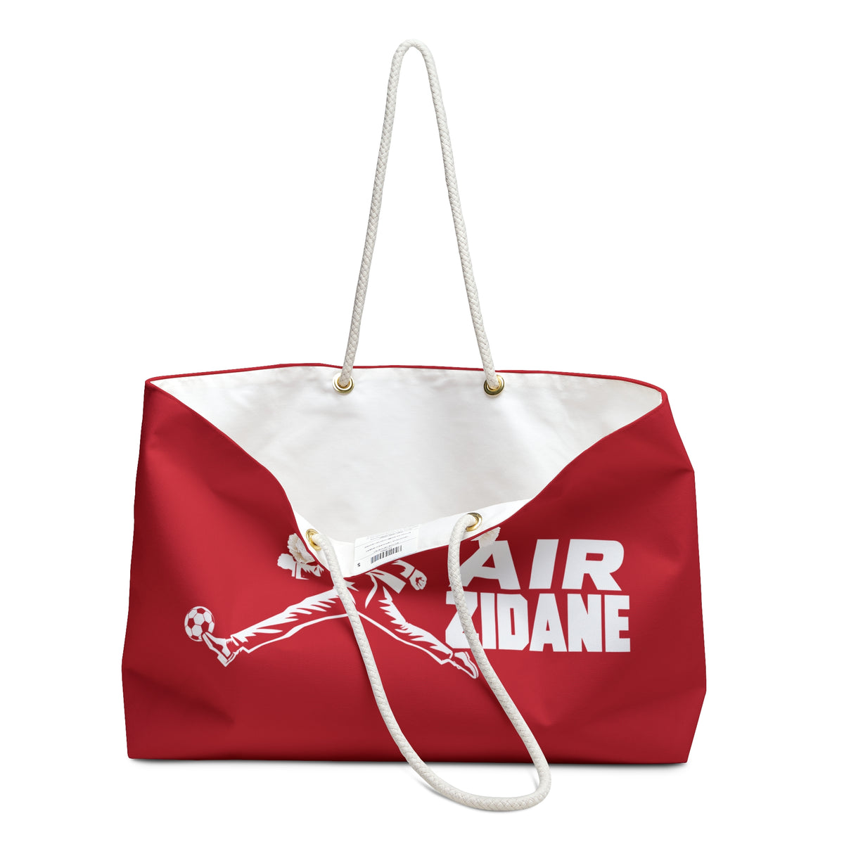 Sac week-end AIR ZIDANE — Rouge, motif horizontal