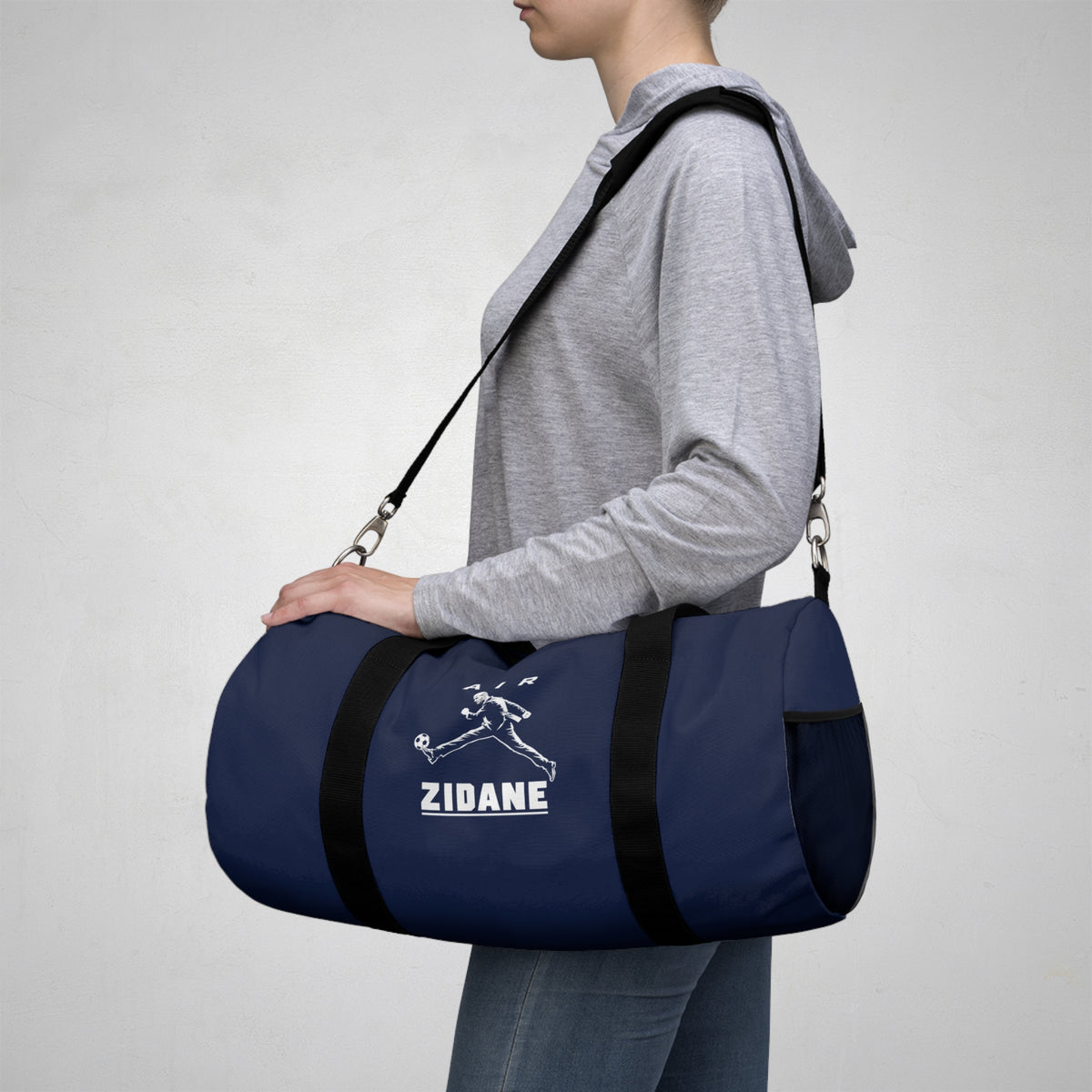 Sac de sport AIR ZIDANE — Marine, motif vertical