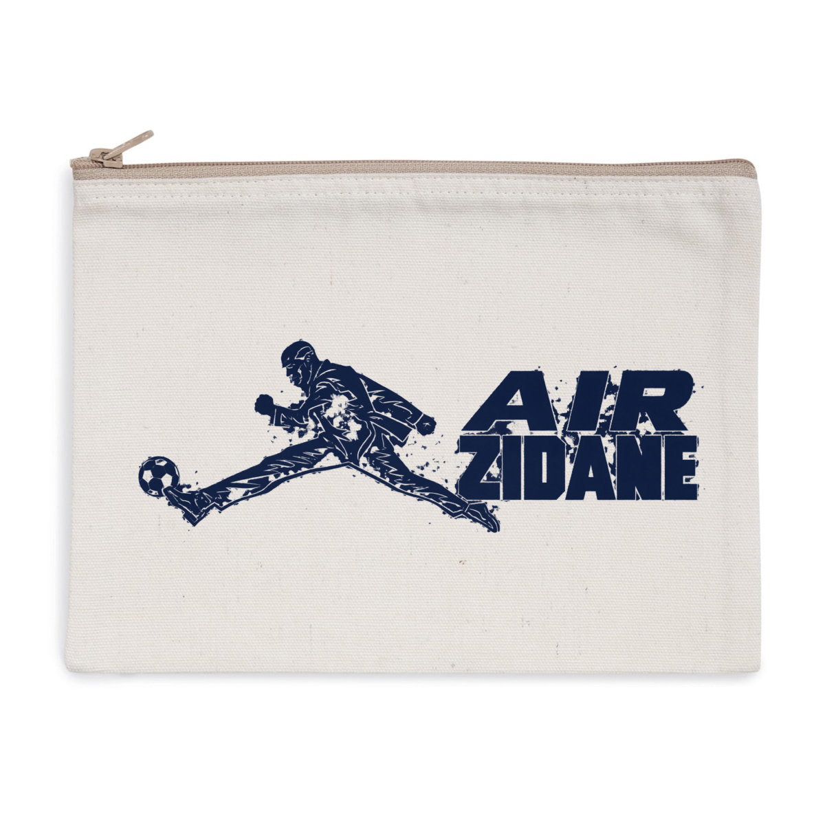 Pochette AIR ZIDANE — Écru et gris — Textile recyclé - face_1